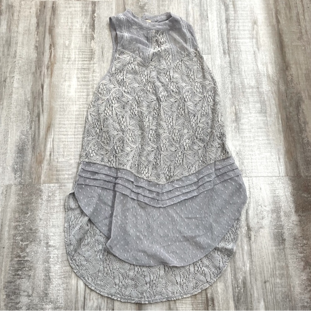 Free People Modern Mesh Lace Maisie Tunic Tank Large